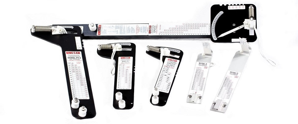 Rig tension gauges: readings and equivalence charts