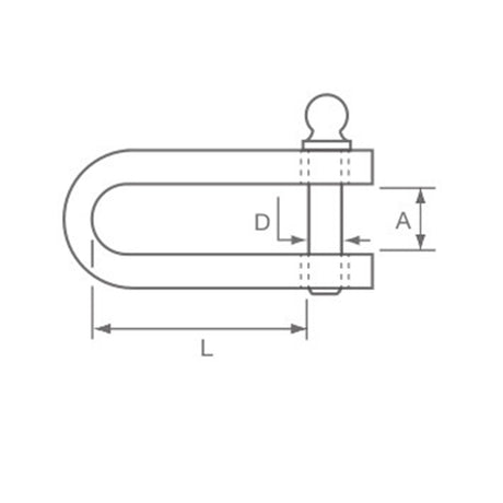 Allen Round Body D Shackle 4 mm Dia._Additional1