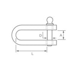 Allen Round Body D Shackle 10 mm Dia._Additional1