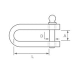 Allen Round Body Long D Shackle 4 mm Dia._Additional1