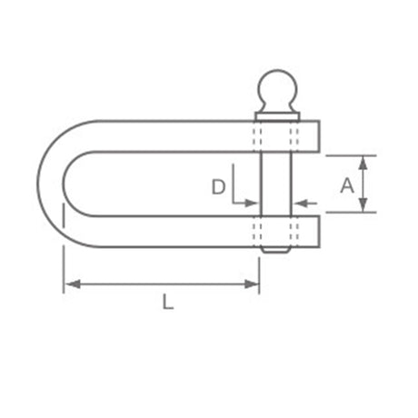 Allen Round Body Long D Shackle 5 mm Dia._Additional1