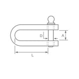 Allen 5 mm Slotted Forged D Shackle_Additional1