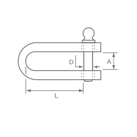 Allen 5 mm Slotted Forged D Shackle_Additional1