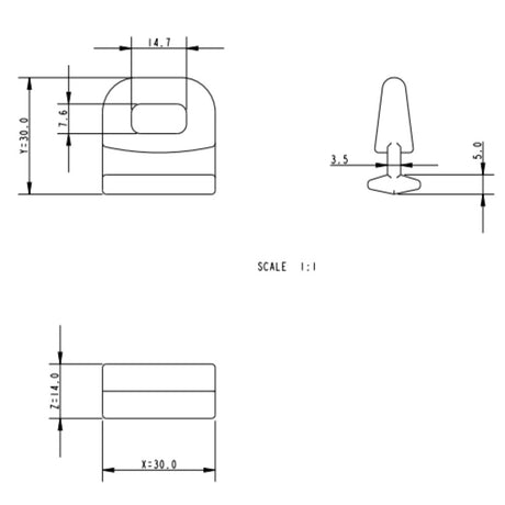 Allen Internal Sail Slide 30 mm Length_Additional1