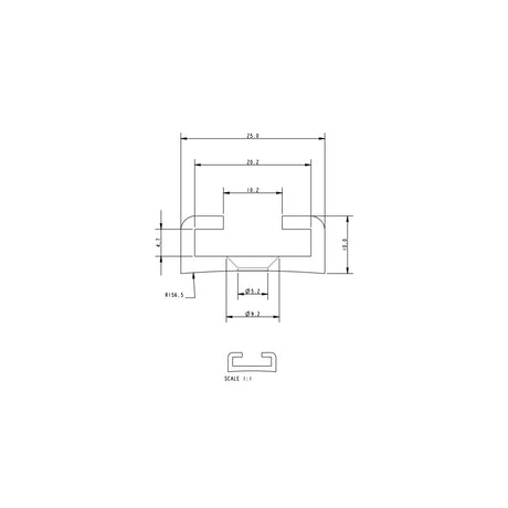 Allen 2600 mm Track Undrilled & Unanodised_Additional1