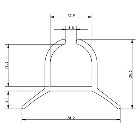 Allen 5400 mm Luff Track Undrilled & Anodised Black_Additional1