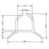 Allen 5400 mm Luff Track Undrilled & Anodised Silver_Additional1