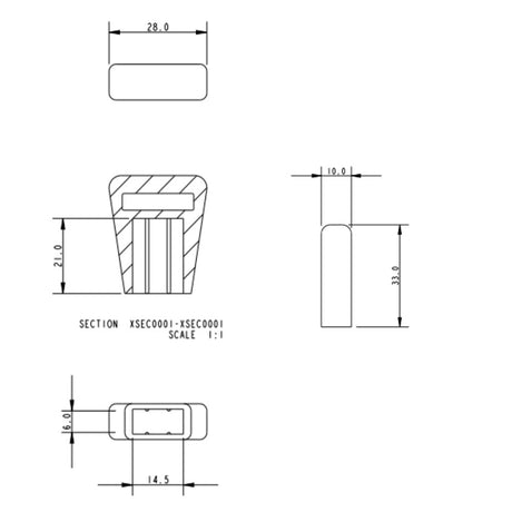 Allen Batten End Cap For 14 mm Wide Batten_Additional1