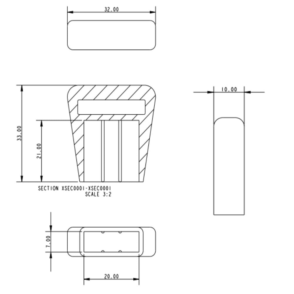 Allen Batten End Cap For 20 mm Wide Batten_Additional1