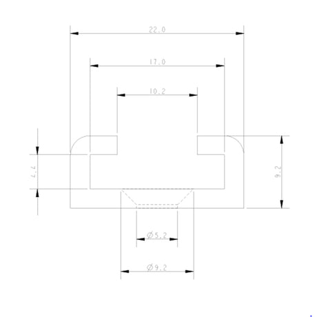 Allen 3660 mm Track Drilled Anodised Black_Additional1