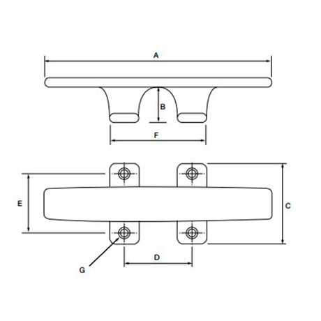 Allen Slimline Deck Cleat 350 mm_Additional1