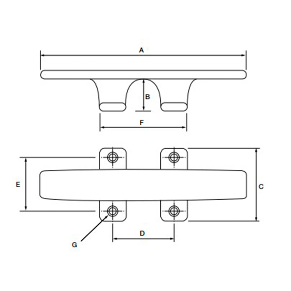 Allen Slimline Deck Cleat 400 mm_Additional1