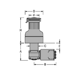 Antal Electric Winch Size 40 - Chrome Horizontal - 2-Speed (24v)_Additional1