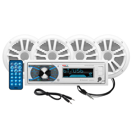 Boss Audio MCK632WB.64 Package AM/FM Digital Media Receiver; 2 Pairs of 6.5" Speakers  Antenna