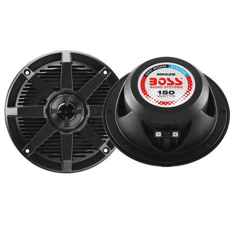 Boss Audio MR52B 5.25" 2-Way 150W Marine Full Range Speaker - Black - Pair