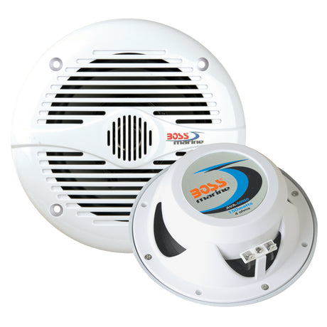 Boss Audio MR60W 6.5" Round Marine Speakers - (Pair) White