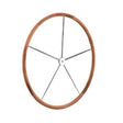 Edson Wheel, Teak Rimmed Dished Destroyer 24" W/Tapered Hub