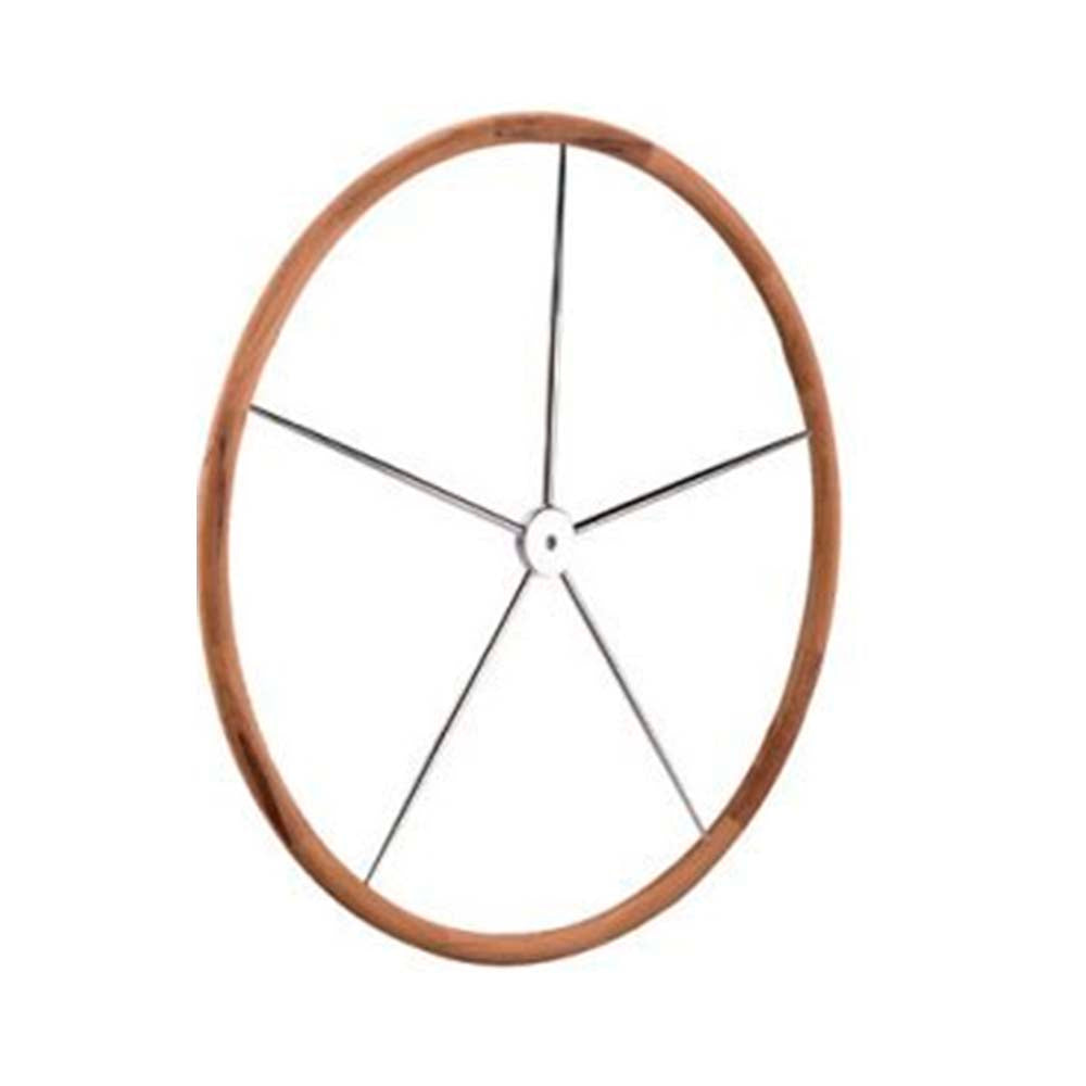 Edson Wheel, Teak Rimmed Dished Destroyer 26" W/Tapered Hub