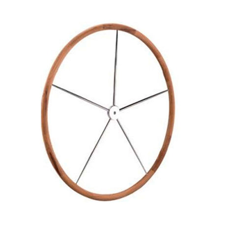 Edson Wheel, Teak Rimmed Dished Destroyer 32" W/Tapered Hub