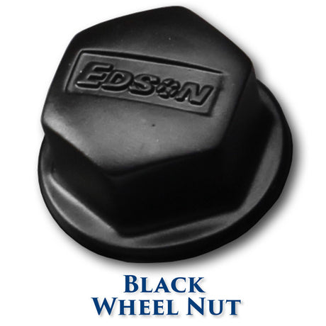 Edson Wheel Nut Kit (Stainless Steel) - Black - Shaft Thread: 1" - 14