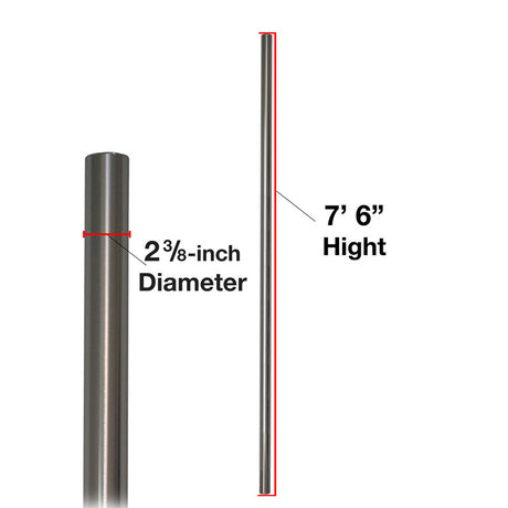 Edson Navcom Tower Mast 7.5 ft. (2286 mm) - Anodized Aluminum