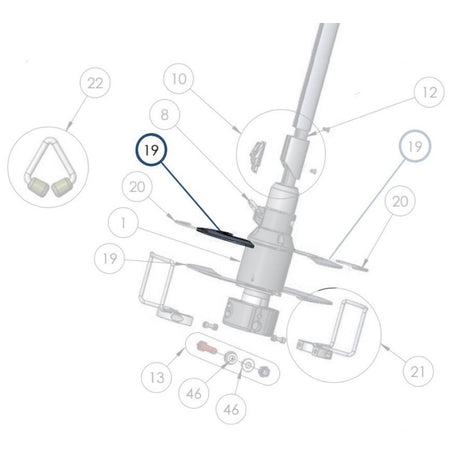 Facnor Half Plate for LX060-LX070-RX070 Furlers