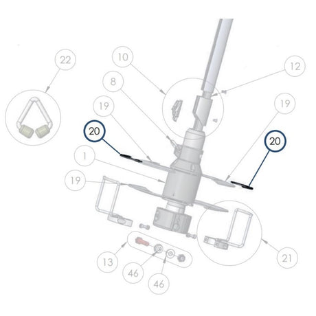 Facnor Half Protection Rings (Pair) for LX330 Furlers