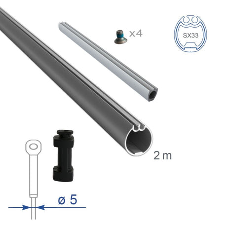 Facnor Complete Section 2m (SX33) 5mm Forestay