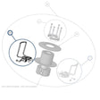 Facnor Half Drum Guide & Screws (1 Half) for LS330-LX330 Furlers