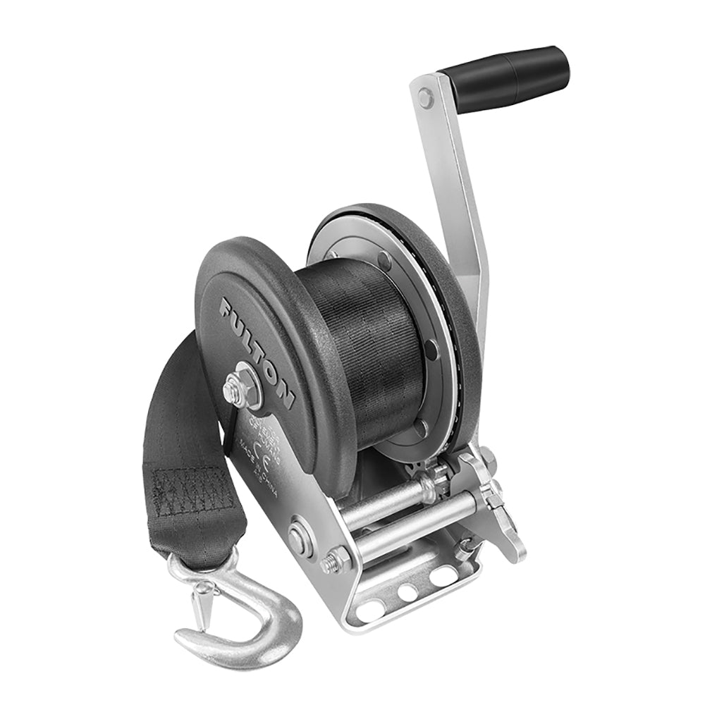 Fulton 1500lb Single Speed Winch w/20 ft. Strap  Cover