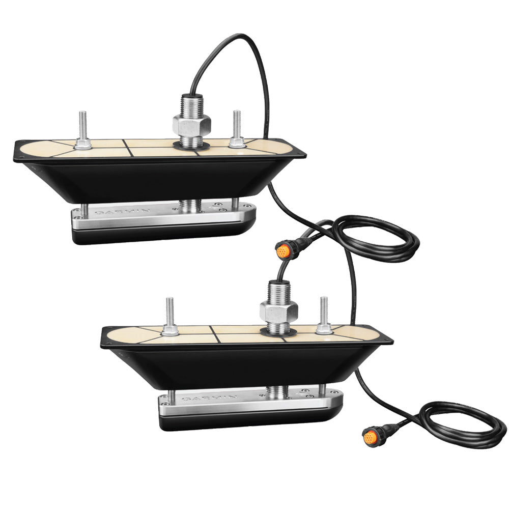 Garmin GT30-THP SS Thru-Hull Pair DownV /SideV Scanning Transducer w/Temp f/Hull Deadrise