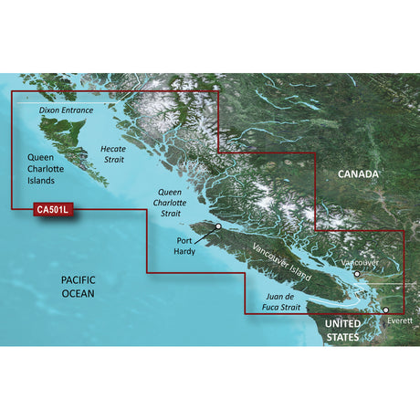 Garmin BlueChart g2 Vision HD - VCA501L - Vancouver Island - Dixon Entrance - microSD