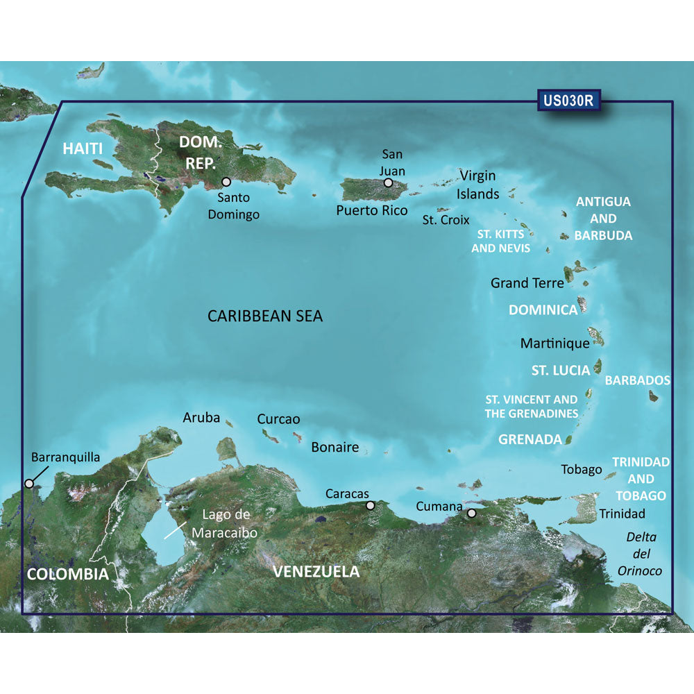 Garmin BlueChart g2 HD - HXUS030R - Southeast Caribbean - microSD /SD