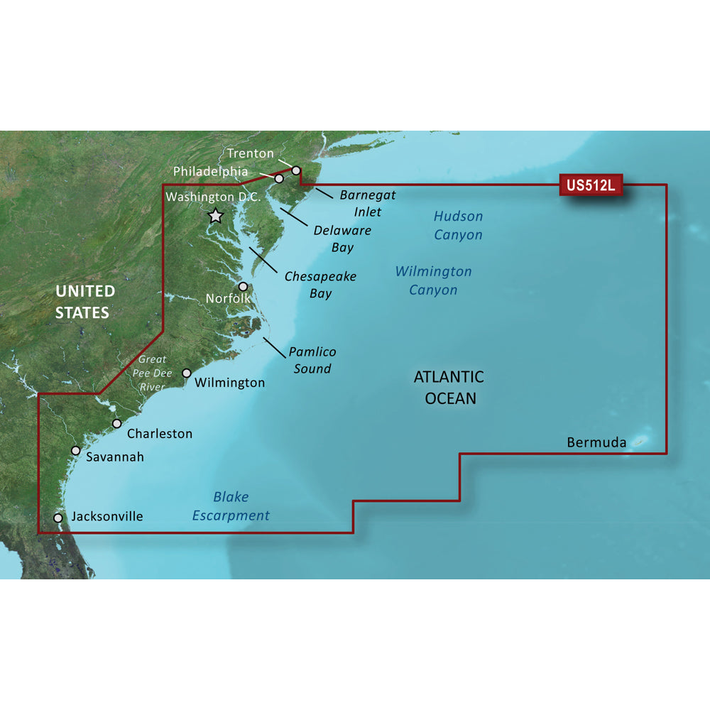 Garmin BlueChart g2 Vision HD - VUS512L - Mid-Atlantic - microSD /SD