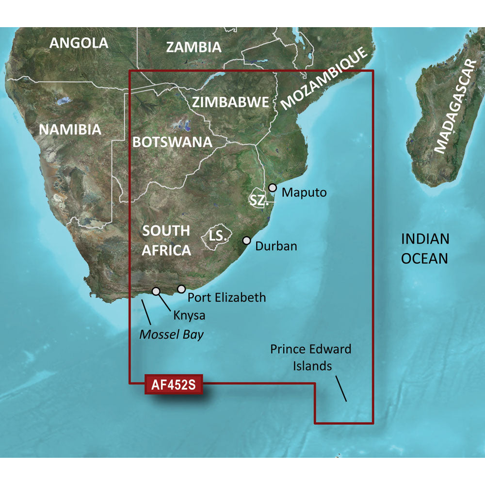 Garmin BlueChart g2 Vision HD - VAF452S - Knysna, SA to Beira, MZ - microSD /SD