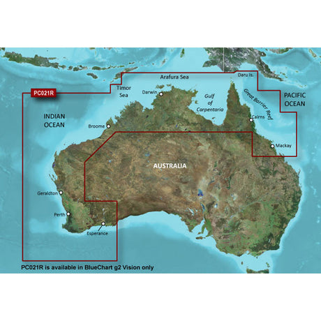 Garmin BlueChart g2 Vision HD - VPC021R - Mackay NW to Esperance - microSD /SD e