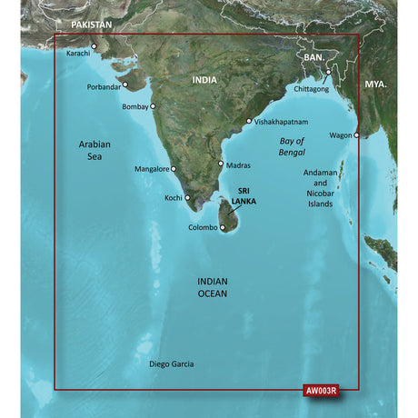 Garmin BlueChart g2 Vision HD - VAW003R - Indian Subcontinent - microSD /SD