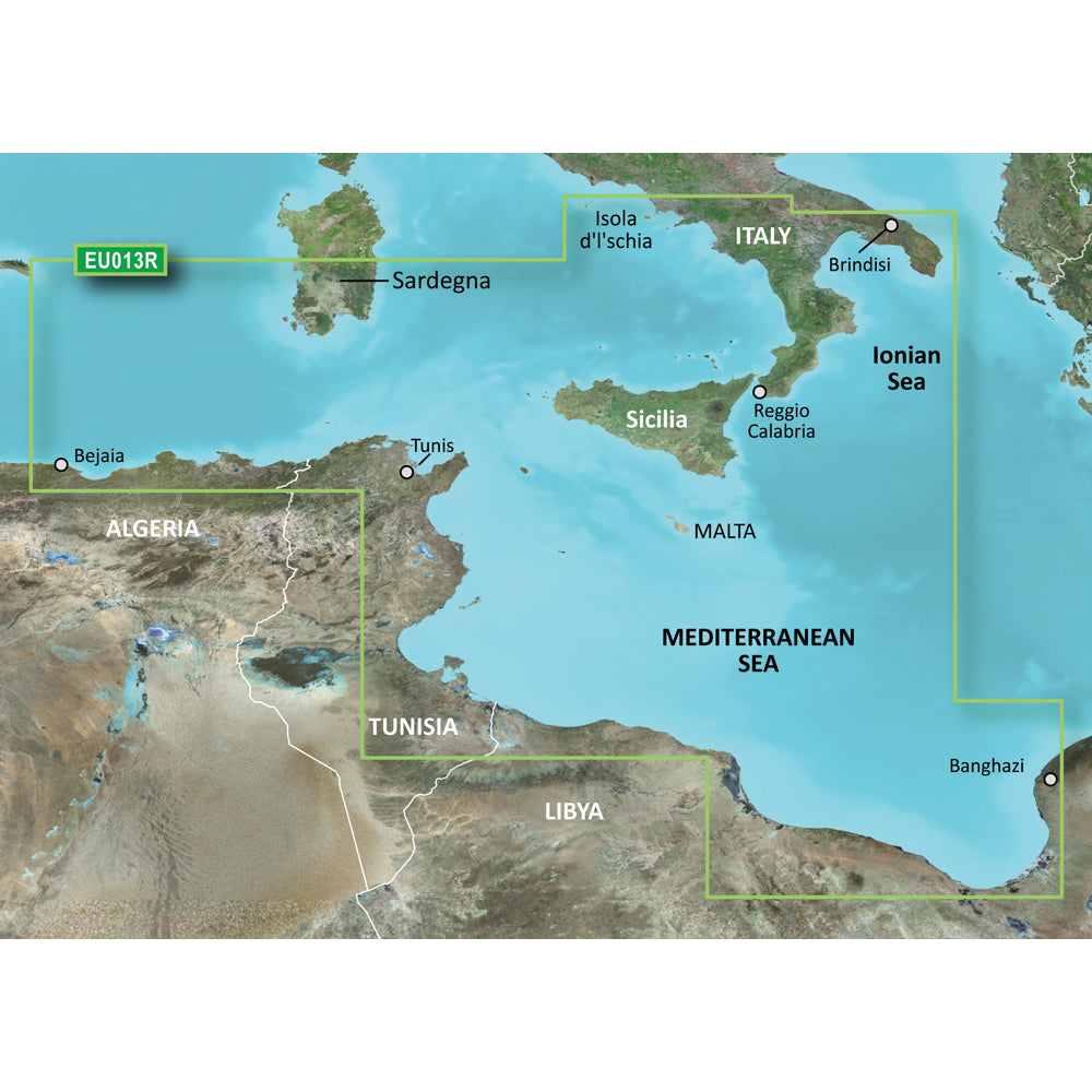 Garmin BlueChart g2 Vision HD - VEU013R - Italy Southwest & Tunisia - microSD /SD