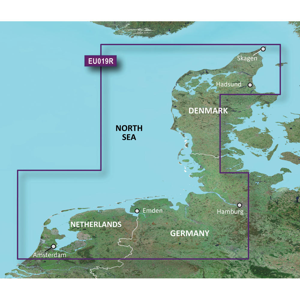 Garmin BlueChart g2 HD - HXEU019R - Alborg to Amsterdam - microSD /SD