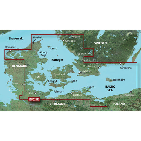 Garmin BlueChart g2 Vision HD - VEU021R - Denmark East & Sweden Southeast - microSD /