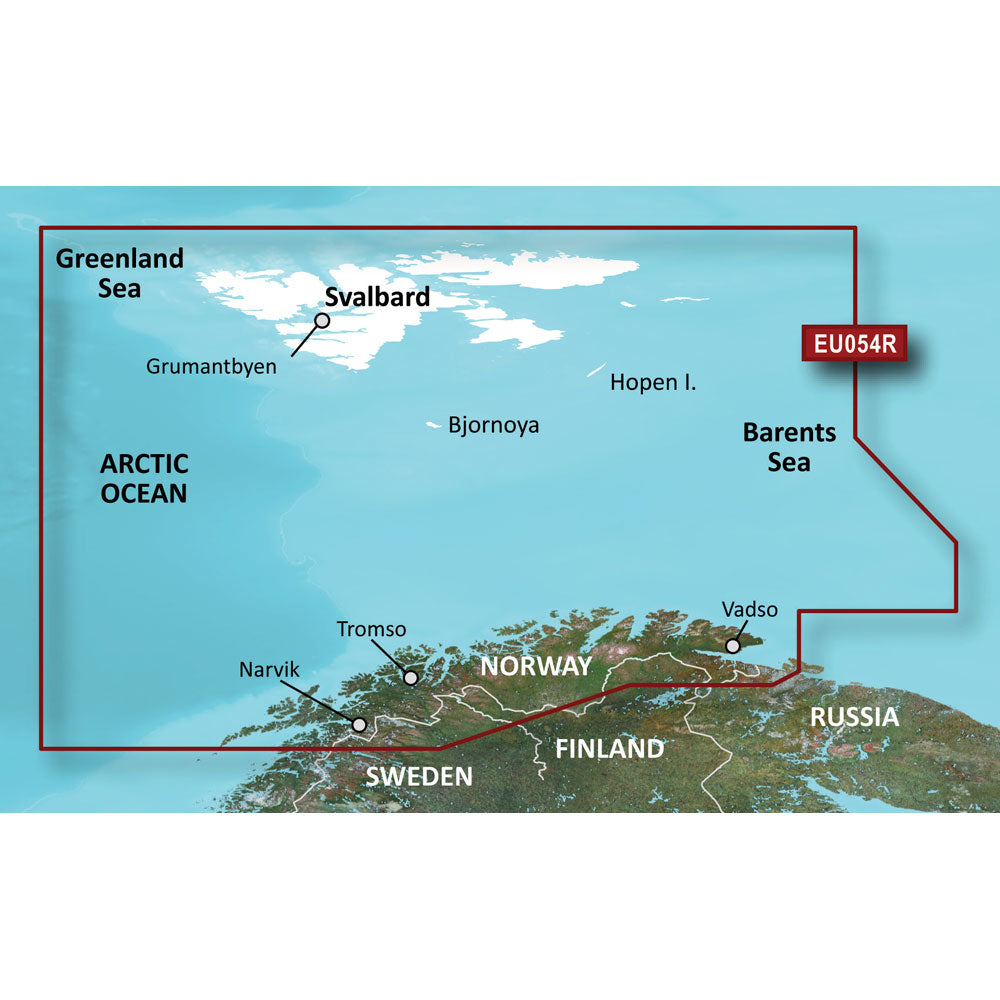 Garmin BlueChart g2 Vision HD - VEU054R - Vestfjd-Svalbard-Varanger - microSD /SD