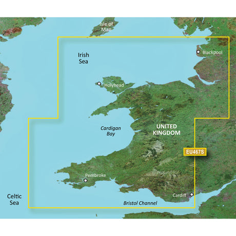 Garmin BlueChart g2 Vision HD - VEU467S - Blackpool to Cardiff - microSD /SD