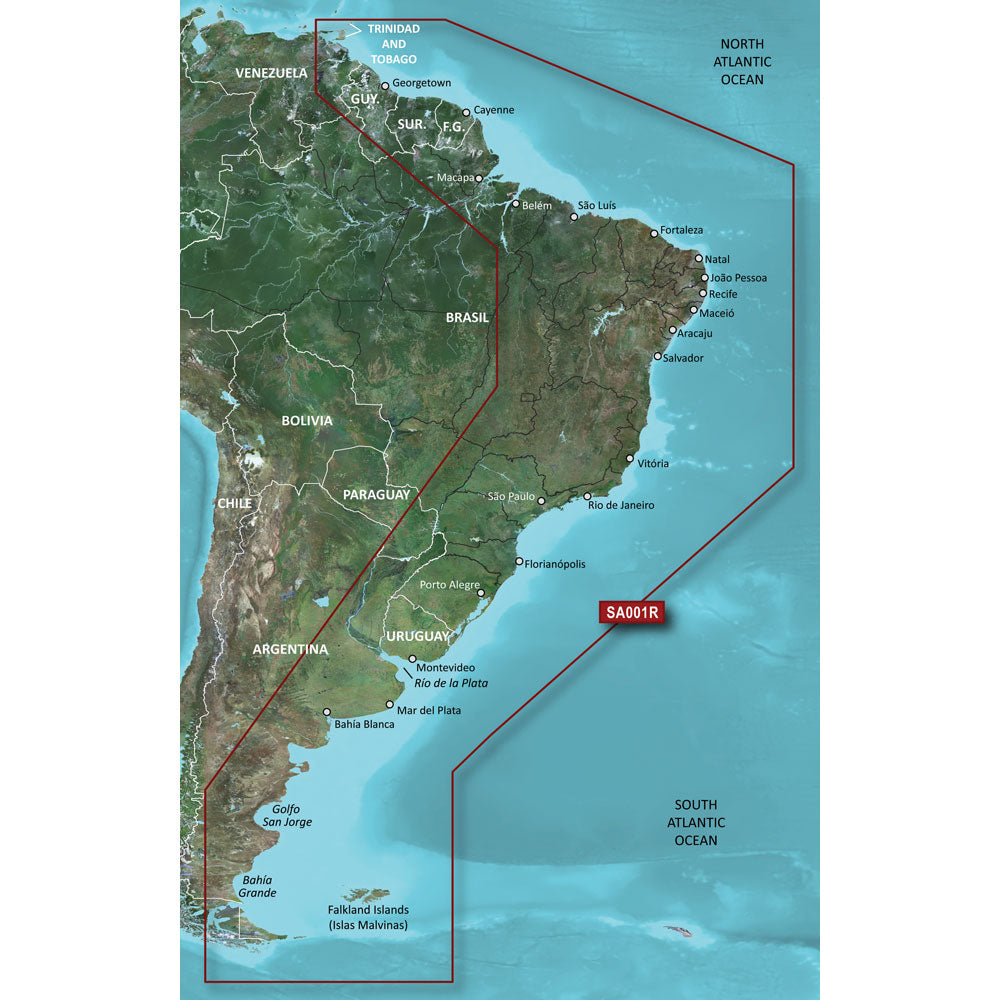 Garmin BlueChart g2 Vision HD - VSA001R - South America East Coast - microSD /SD a