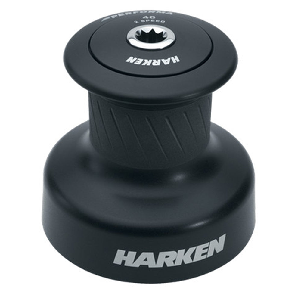 Harken Plain Top Winch: Performa Size 20 (Black) - 2 Speed