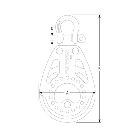 Harken Block - 57mm Ratchet Block - Swivel (Black)_Additional1