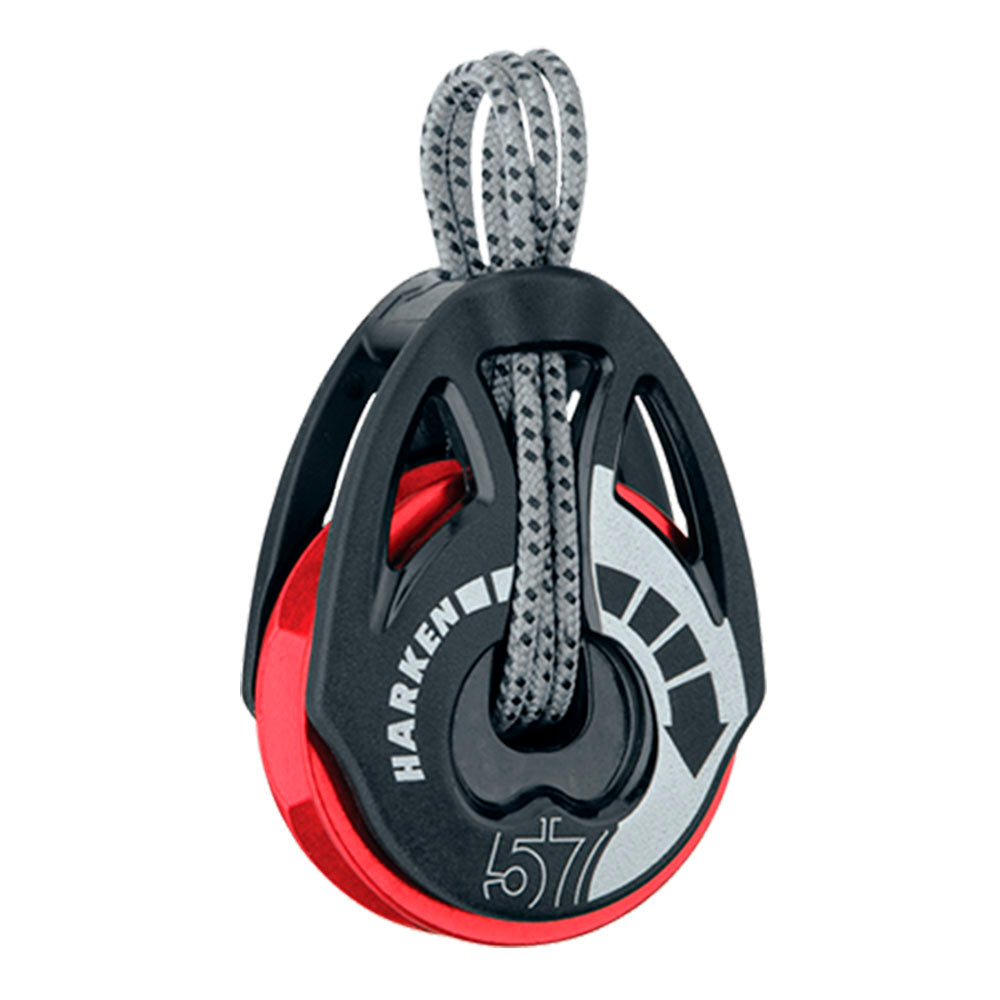 Harken Block - Carbo T2 Ratchamatic 57mm Single - Standard Grip (Red)