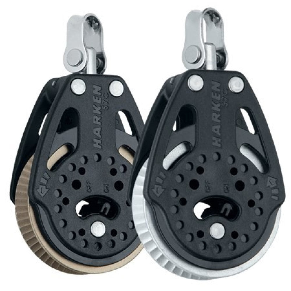 Harken Block - Carbo Power3 Switchable 57mm Single - 1.5x & 2x Grip Pack (Titanium & Silver)