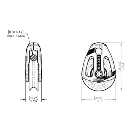 Harken Block - Zircon 40mm Single_Additional1