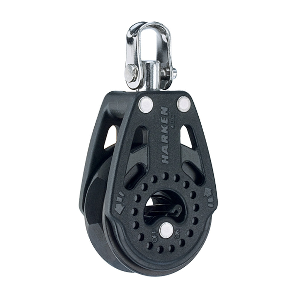 Harken Block - Carbo 40mm Single - Ratchet - Swivel (Black)