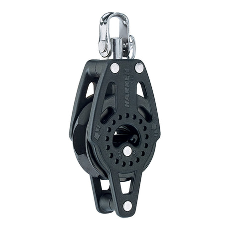 Harken Block - Carbo 40mm Single - Ratchet - Swivel / Becket (Black)